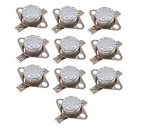 BildeeMait KSD301 Lot de 10 interrupteurs de température 180 C 185 C normalement ouvert avec bride flottante pour four à micro-ondes