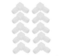 BildeeMait Lot de 10 raccords cannelés coudés à 90 degrés 12 mm en plastique en forme de L pour pompe à eau, tube en silicone, connecteur PP résistant à l'usure