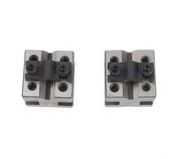 BildeeMait Lot de 2 blocs en V avec jeu de pinces, blocs parallèles carrés en acier à outils traités thermiquement à 90 degrés pour usinage d'atelier