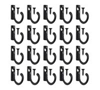 BildeeMait Lot de 20 crochets muraux simples en alliage de zinc robuste pour peignoirs et clés avec vis de montage pour placard, armoire, salon, rouille, 269 cm de haut
