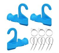 BildeeMait Lot de 3 supports de tuyau de piscine réglables avec colliers de serrage et attaches de câble pour valves à piston hors sol compatibles avec Intex pour piscines Hecht