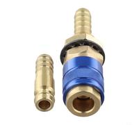 BildeeMait Lot de 6 connecteurs rapides en laiton à souder TIG pour torche 12 18 20 27 avec tuyau de 8 mm de diamètre intérieur (bleu)