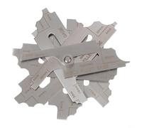BildeeMait Lot de 7 jauges d'inspection de soudure en acier inoxydable métriques 3-25,4 mm pour couture de soudure MG-11