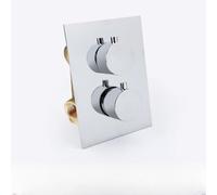 BildeeMait Mitigeur de douche thermostatique compact dissimulé en laiton massif finition chromée 70 mm profondeur d'installation systèmes de plomberie