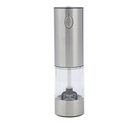 BildeeMait Moulin à poivre électrique USB avec lumière LED, 5 niveaux de grosseur réglable, moulin à sel et épices automatique, récipient transparent pour utilisation en cuisine