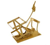 BildeeMait Organiseur de bouteille gothique en forme de crâne (doré) | Taille compacte de 17,5 x 7,9 x 23,1 cm, s'adapte aux étagères de comptoir, rangement vertical peu encombrant