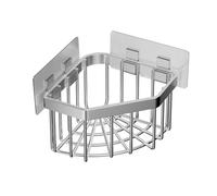 BildeeMait Panier de rangement pour évier en acier inoxydable, étagère d'angle pour une utilisation maximale de l'espace, installation d'épices et outils, argenté