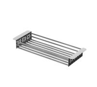 BildeeMait Panier de vidange réglable en acier inoxydable, égouttoir à vaisselle extensible avec prise en main sûre pour l'organisation du comptoir