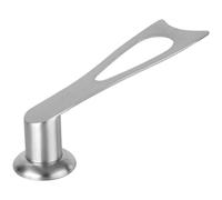 BildeeMait Poignée de couvercle ergonomique en acier inoxydable avec support peu encombrant, 201 boutons de rechange en acier, argenté