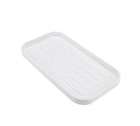 BildeeMait Support pour éponge d'évier de cuisine avec bords surélevés, plateau de vidange en silicone étanche, pour récurer et savon, tapis de rangement propre