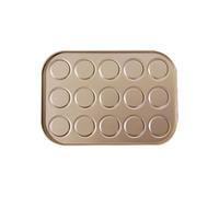 BildeeMait Tapis de cuisson macaron en acier au carbone sans revêtement, guide d'indentation circulaire, plaque uniforme de cookies, four et micro-ondes, café