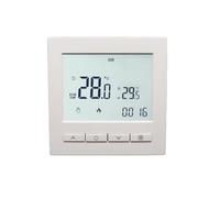 BildeeMait Thermostat d'ambiance numérique LCD à écran tactile programmable 6 périodes pour système de chauffage au sol Blanc