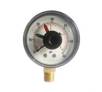 BildeeMait YN50 Manomètre radial avec pointeurs bicolores, mesure 0-4 bar e précision 1,6, NPT1/4 adapté pour la surveillance du vide et du gaz