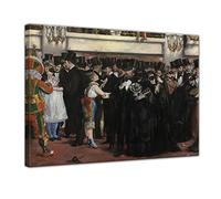 Bilderdepot24 Image de toile - Vieux Maîtres - Édouard Manet - Bal masqué dans l'opéra - 40x30 cm - Images sur toile - toile déco imprimée - tableau toile - photo sur toile