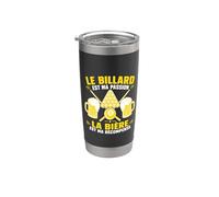 Billard Passion Bière Humour Vintage Gobelet isotherme en acier inoxydable double paroi
