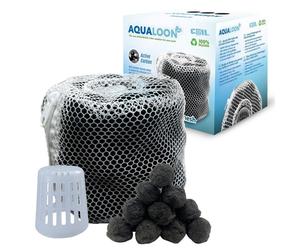 Billes filtrantes noires COIL Aqualoon, de remplacement pour les cartouches filtrantes de jacuzzi/spa avec charbon actif