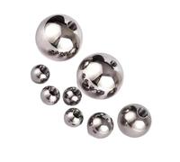 Billes métalliques filetées en acier inoxydable 304, demi-trou M5 M6, 10-60mm(45mmx1pcs)