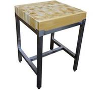Billot Bois 500X500X100 MM sur Pietinement Inox 1 G