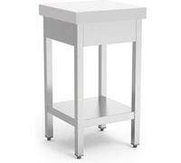 Billot de Boucher en Polyéthylène Rouge et Inox Modèle Advanced Fricosmos Blanc G