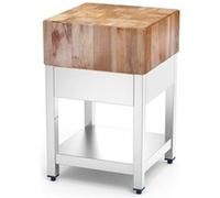 Billot de Boucher Inox et Bois de Bouleau Fricosmos Blanc G