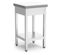 Billot de Boucher Professionnel Absorption Améliorée en Inox et Polyethylène Blanc Fricosmos 1 G