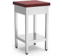 Billot de Boucher Professionnel Absorption Améliorée en Inox et Polyethylène Rouge Fricosmos Blanc G