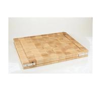 Billot en charme avec rigole, dimensions 50x40x5 (avec équerre en inox) en bois debout