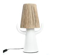 BILLY BOB - Lampe en terracotta blanche à cordes H60 Blanc