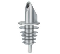 BILLY - verseur en plastique pour bouteilles de 0,5 à 1,5 l - argent - avec 5 lamelles