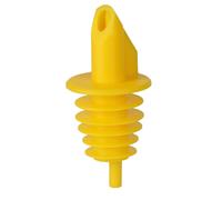 BILLY - verseur en plastique pour bouteilles de 0,5 à 1,5 litre - jaune - avec 5 lamelles