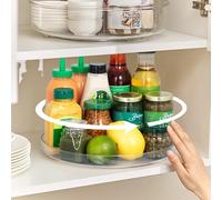 BillyBath Lazy Susan Étagère à épices rotative à 360° Support à epices Support de Cuisine sans perçage pour Rangement de Cuisine, Transparente