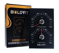 Bilovit Sauna Thermomètre avec hygromètre - Noir