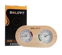 Bilovit Thermomètre de sauna en pin avec hygromètre