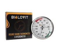 Bilovit Thermomètre rond pour sauna avec hygromètre