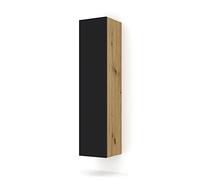 Bim Furniture Armoire murale Duo 150 cm - meuble suspendu en chêne artisan noir mat