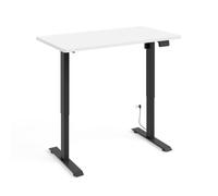 BIM Furniture Bureau Assis-Debout BIMotion 120 x 65 cm - piètement Noir Mat, Plateau Blanc