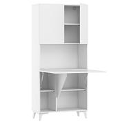 BIM Furniture Megan Bureau pliable 1 étagère pour ordinateur portable Blanc mat