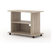Bim Furniture Meuble TV Yogi avec roulettes – Bois beige, L 80 × P 40 × H 60 cm