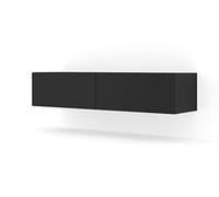 MEUBLE TV MEUBLE TV SALON TV BINGO 140x40x30cm NOIR MAT