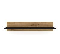 BIM Furniture Étagère murale Nuka G 100 cm chêne artisanal noir mat