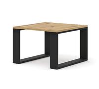 BIM Furniture Table Basse Luca en Bois - Beige Et Noir - L 60 X P 60 X H 40 Cm