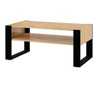 BIM Furniture Table Basse Nuka en Bois - Beige Et Noir - L 110 X P 60 X H 48 Cm
