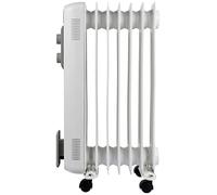 Bimar Radiateur électrique S827, Radiateur d'huile à faible consommation, chauffage avec 7 éléments et 5 canaux de circulation réglables, 3 niveaux de chauffage, portable