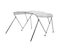 Bimini 3 Arceaux Aluminium Renforcé Coversy - Taud de Soleil Bateau - Toile Polyester 600D Anti-UV - Pliable avec Housse - Hauteur 117 cm - Blanc - 155 à 168 cm