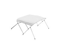 VEVOR Store bimini pour toit de bateau, 3 arcs, cadre en aluminium, store bimini étanche avec sac de rangement, 216-229 cm (B) Gris clair