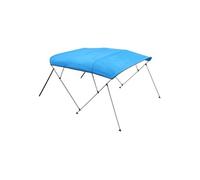 VEVOR Biminitop Bâche pour bateau (4 arceaux), cadre en aluminium, biminitop étanche avec sac de rangement, 201-213 cm (B) Bleu
