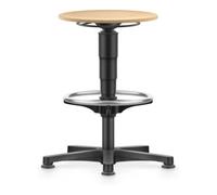Bimos bimos Allround tabouret avec patins et repose-pieds, bois, hauteur d'assise 560-830 mm Quantité:1