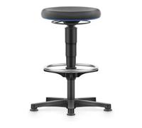 Bimos bimos Allround tabouret avec patins et repose-pieds, Supertec noir, hauteur d'assise 560-830 mm Quantité:1