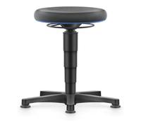 Bimos bimos Allround tabouret avec patins, Supertec noir, hauteur d'assise 450-650 mm, anneau de couleur bleu Quantité:1