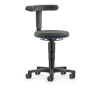 Bimos bimos Allround tabouret avec roulettes, Supertec noir, hauteur d'assise 450-650 mm, support Flex Quantité:1